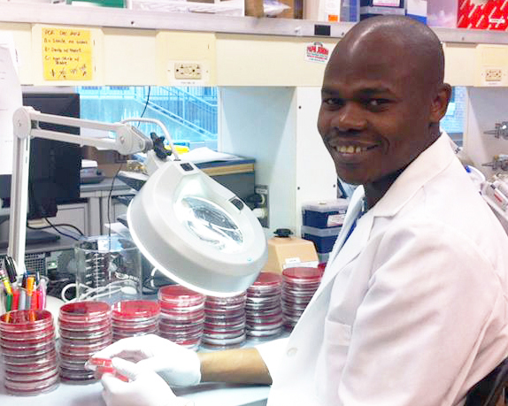 graduate student grant recipient Robert Mugabi