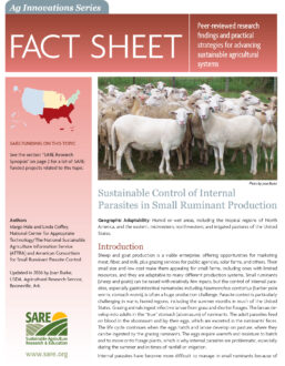 cover image of small ruminant parasite fact sheet