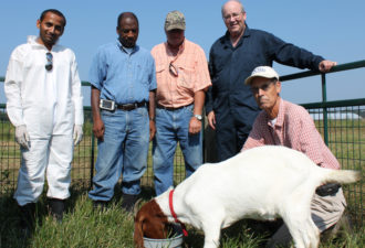 men with goat men with goat