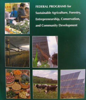 SARE Resources Poster with 6 photos of sustainable practices