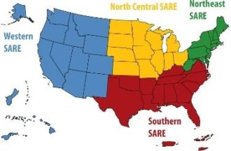 SARE region map SARE region map