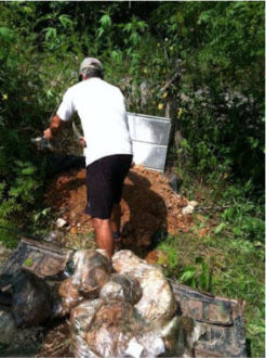Composting spent bags