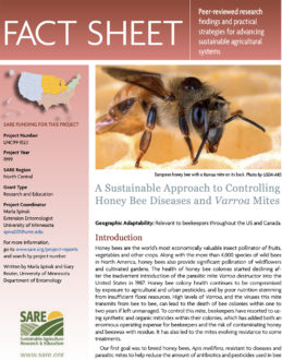 A Sustainable Approach to Controlling Honey Bee Diseases and