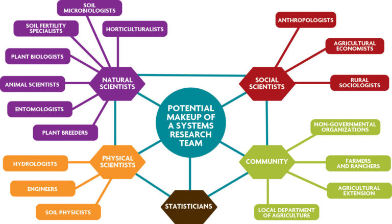Figure 2.3B. Spider-Web Concept Map of a Hypothetical Agricultural Systems Research Team