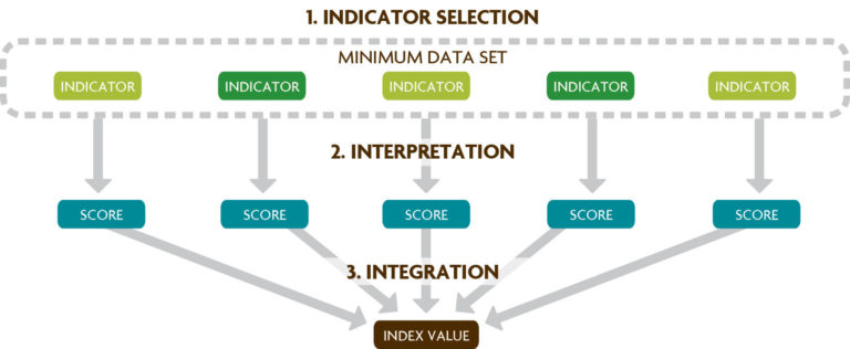 Figure 4.7 Indicator Index. Integration of indicators into an index. From Andrews et al. (2004).