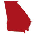 Outline of Georgia colored red