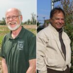 Two men, Dean Baas and KB Paul, NCR-SARE's 2023 Heroes