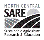 logo North Central SARE logo in gray and white