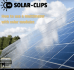 Solar Panel with clouds reflecting