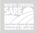 logo North Central SARE logo in gray and white