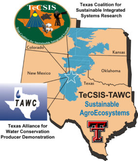 TeCSIS logo TeCSIS logo with icons pointing to different areas on a map