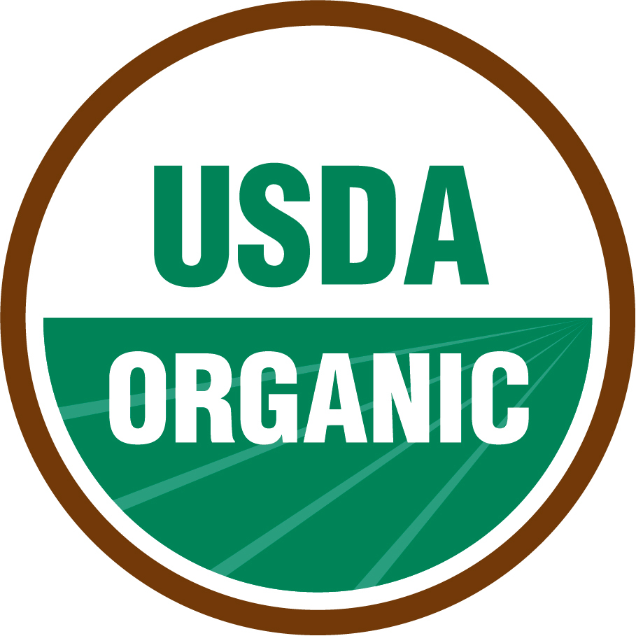 circle shaped logo that says USDA Organic
