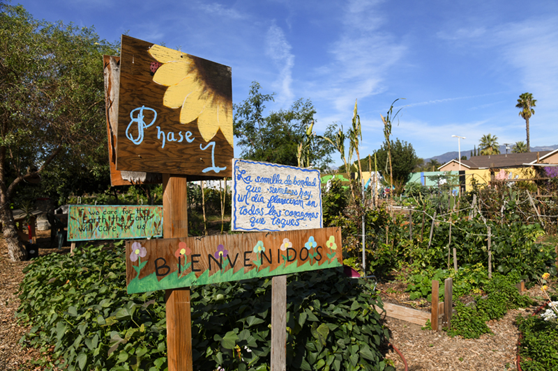 A welcome sign marks the Phase One area of Huerta del Valle