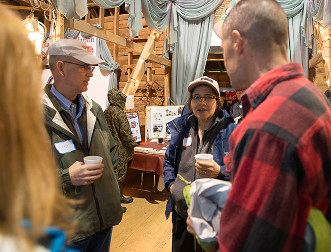 farmers mingling and talking