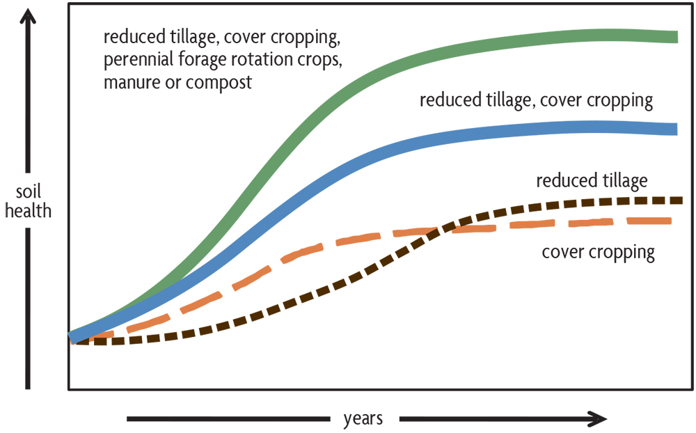 combining practices that promote soil health