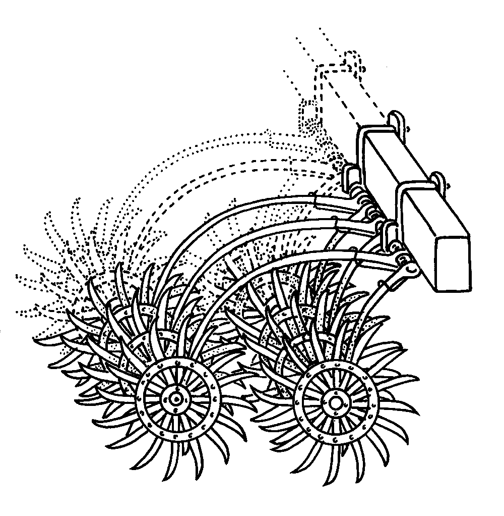 Drawing of a rotary hoe
