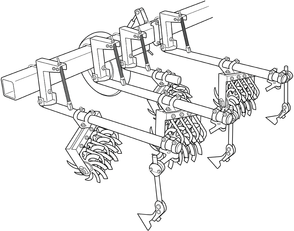 Drawing of the rolling cultivator
