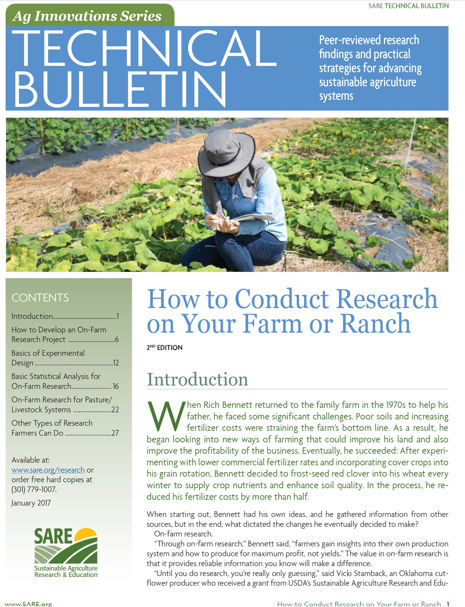 Screenshot of a cover of a website with the title Technical Bulletin