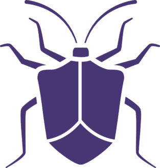 cartoon purple stink bug