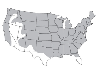 Map of annual ryegrass