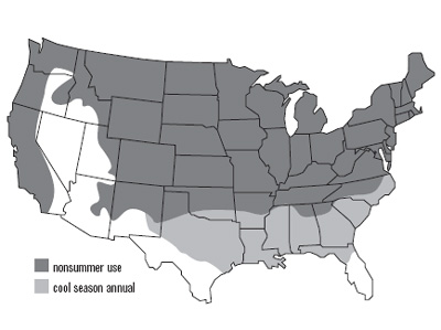 United States map of oat growth