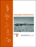 Organic nutrient cover featuring a picture of a frosted over field