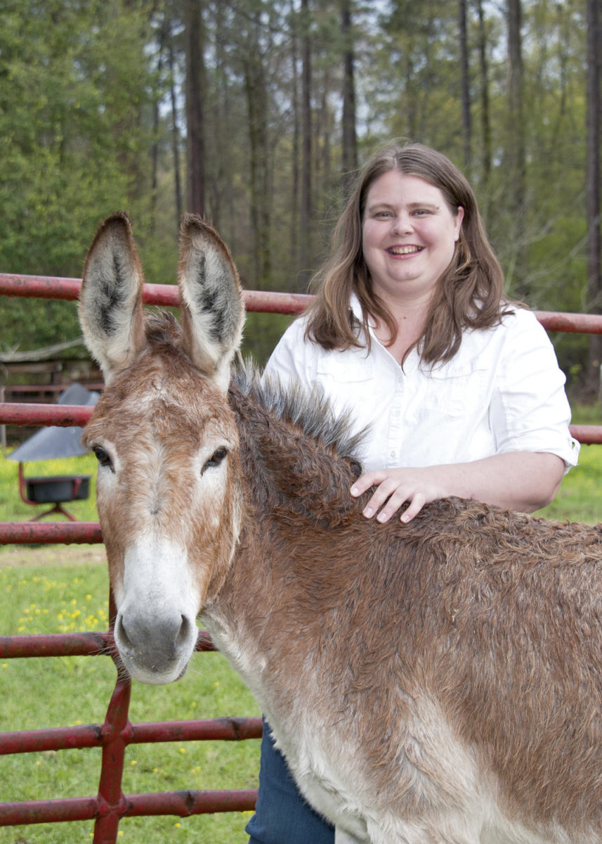 Woman with donkey
