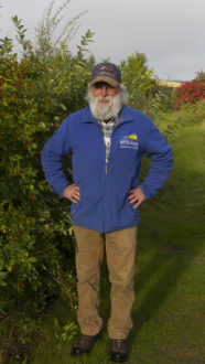 Steve Seefeldt Steve Seefeldt standing in a blue jacket and brown pants